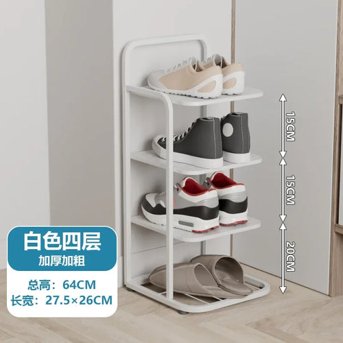 étagère à chaussures moderne en métal pour un rangement vertical élégant - vue 10 sur 12