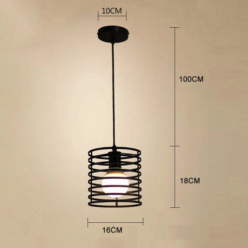Suspension cylindrique Cage en fer - vue 5 sur 5