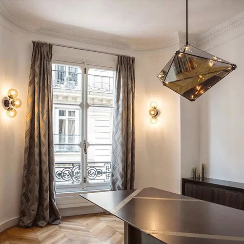 Modern minimalist nordic diamond design creative chandeliers - vue 5 sur 9