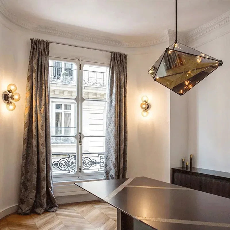 Modern minimalist nordic diamond design creative chandeliers - vue 4 sur 9
