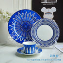 Assiette ceramique style europeen luxueux motif sceau dimsum