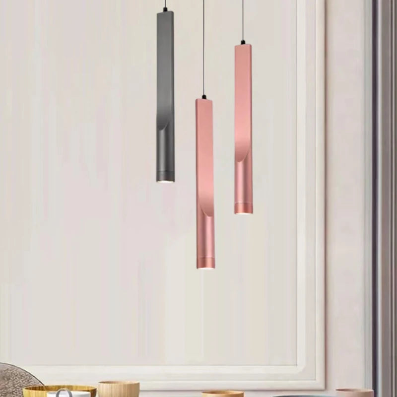 lustre moderne minimaliste en aluminium