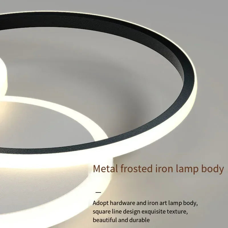 plafonnier design moderne circulaire en led pour intérieur élégant - vue 6 sur 13