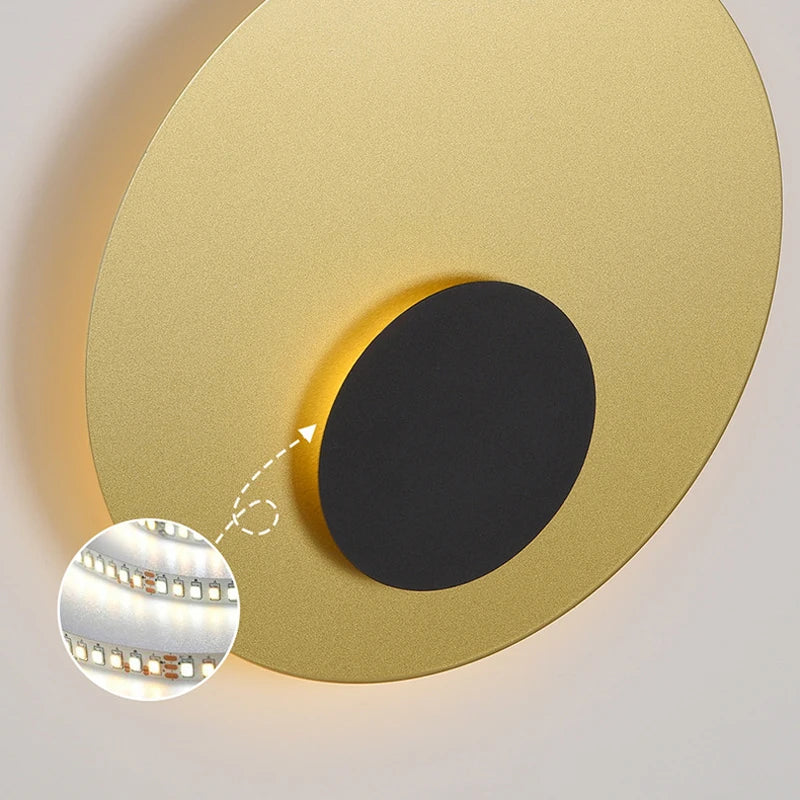 applique murale led lune dorée style nordique décoratif