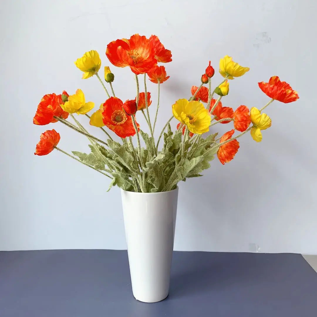 bouquet de fleurs artificielles pavot pour décoration maison jardin fête - vue 5 sur 26