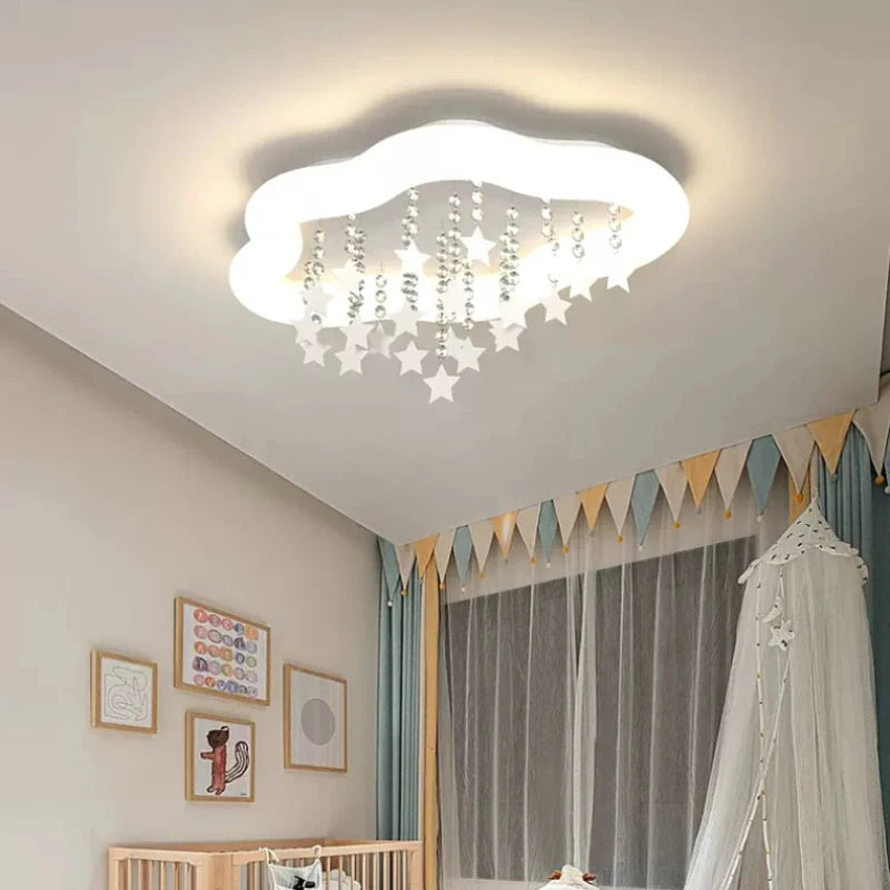 lampe nuage étoile style nordique pour chambre enfant - vue 4 sur 12