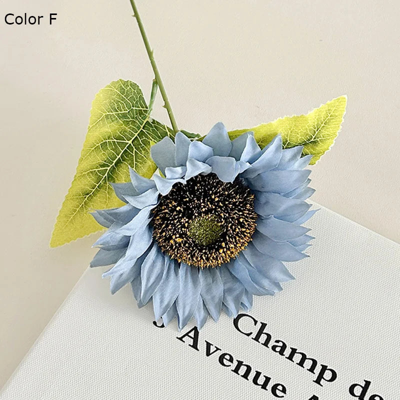 tournesol artificiel décoratif pour arrangements floraux et photographie - vue 6 sur 11