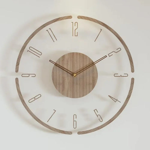 montre murale luxe en bois design moderne silencieuse quartz créative
