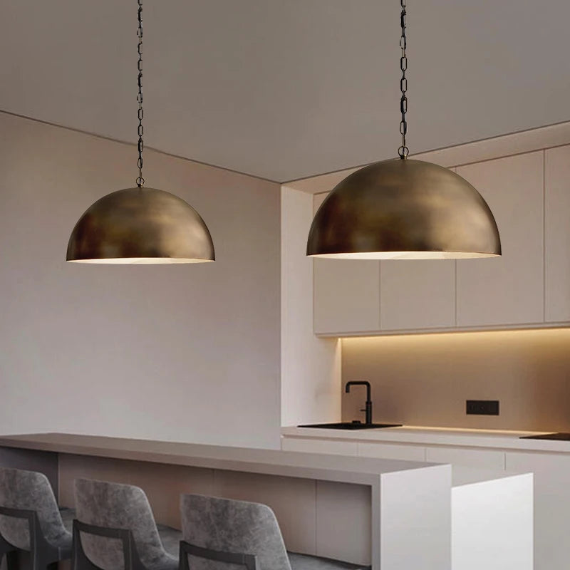 Suspension dorée en laiton américain style moderne - vue 7 sur 10