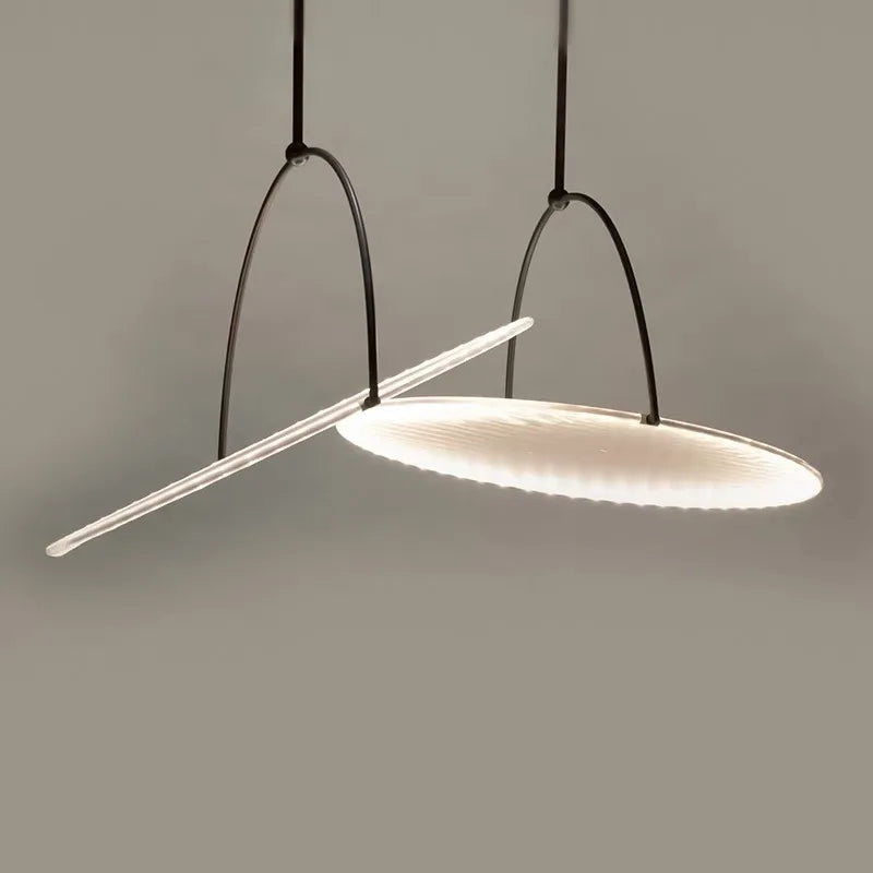 lustre en tissu nordique design soucoupe volante créative et moderne - vue 6 sur 9