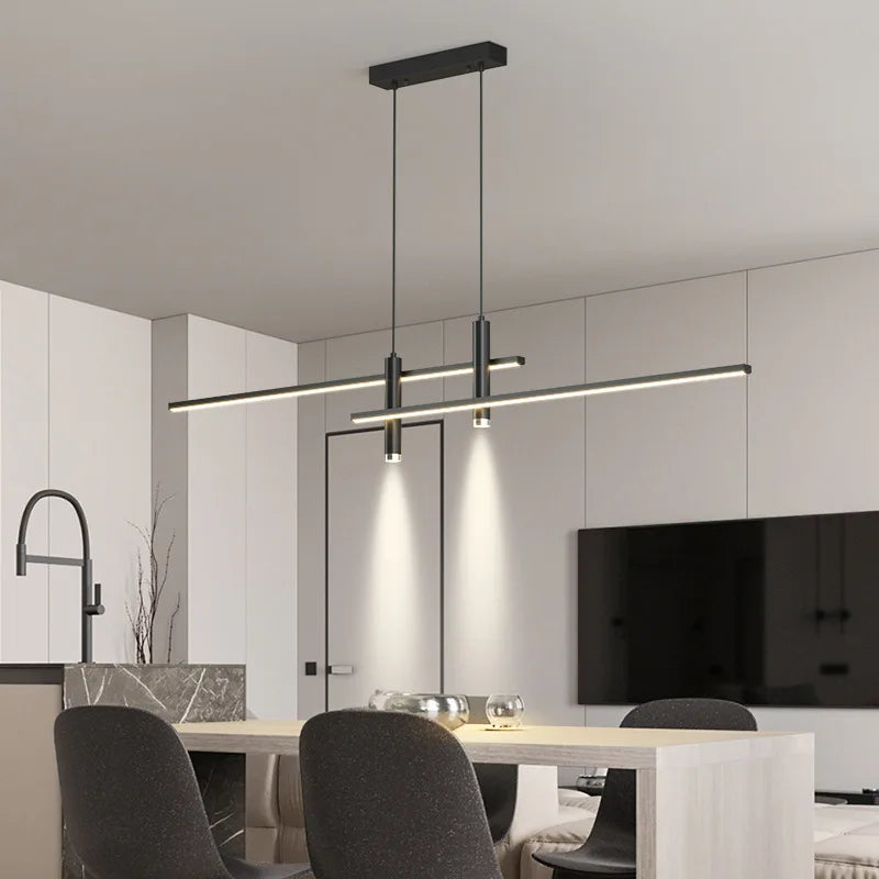 suspension led moderne minimaliste en métal - vue 3 sur 13