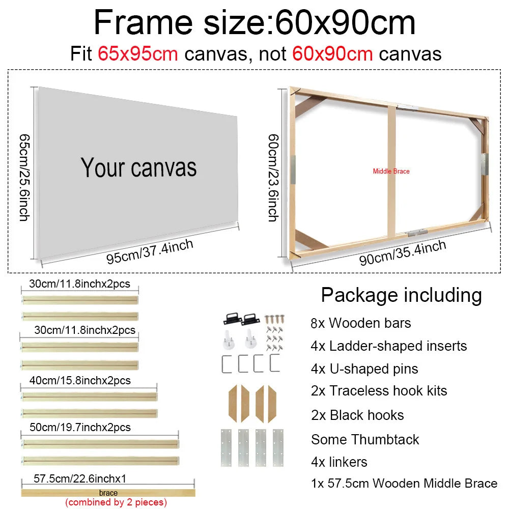 cadre mural en bois pour toiles et peintures décoratives - vue 22 sur 30