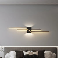 Modern minimalist designer strip wall light loft decor