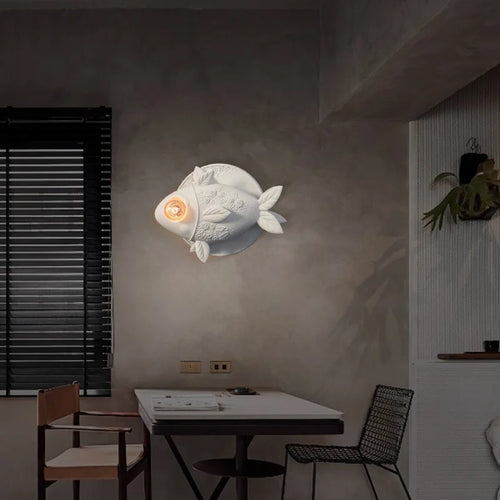 applique murale en forme de poisson pour éclairage intérieur