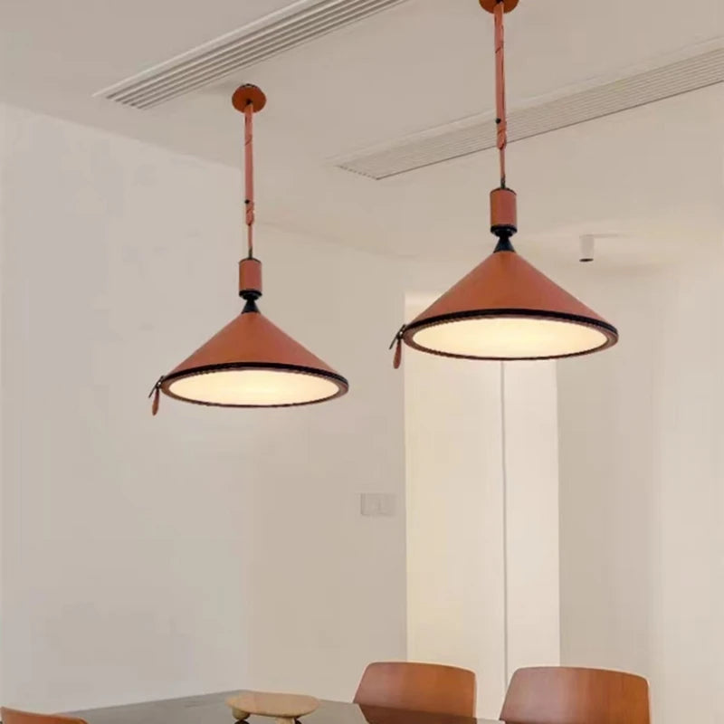 suspension en cuir artificiel style art déco pour intérieur - vue 2 sur 15