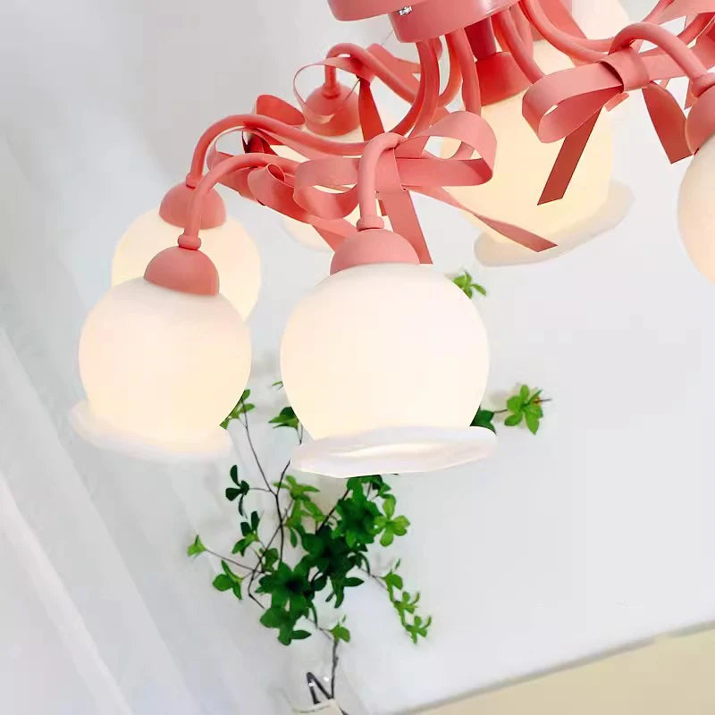 plafonnier style crème pour chambre de princesse et filles - vue 5 sur 9