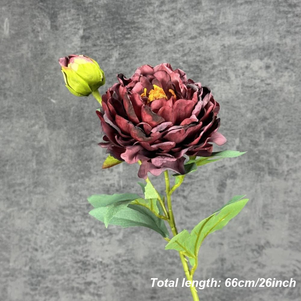 bouquet de pivoines artificielles en soie pour mariage et décoration intérieure - vue 13 sur 21