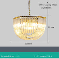 lustre led en verre design moderne pour restaurant ou hôtel