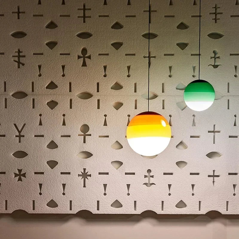 suspension moderne en verre pour décoration lumineuse élégante - vue 3 sur 12