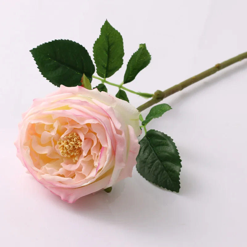 rose de thé artificielle en latex pour décoration et événements - vue 9 sur 11