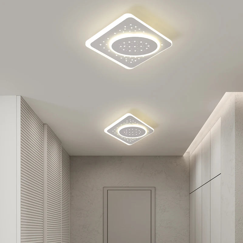 plafonnier led encastré acrylique créatif étoilé simple balcon - vue 6 sur 11