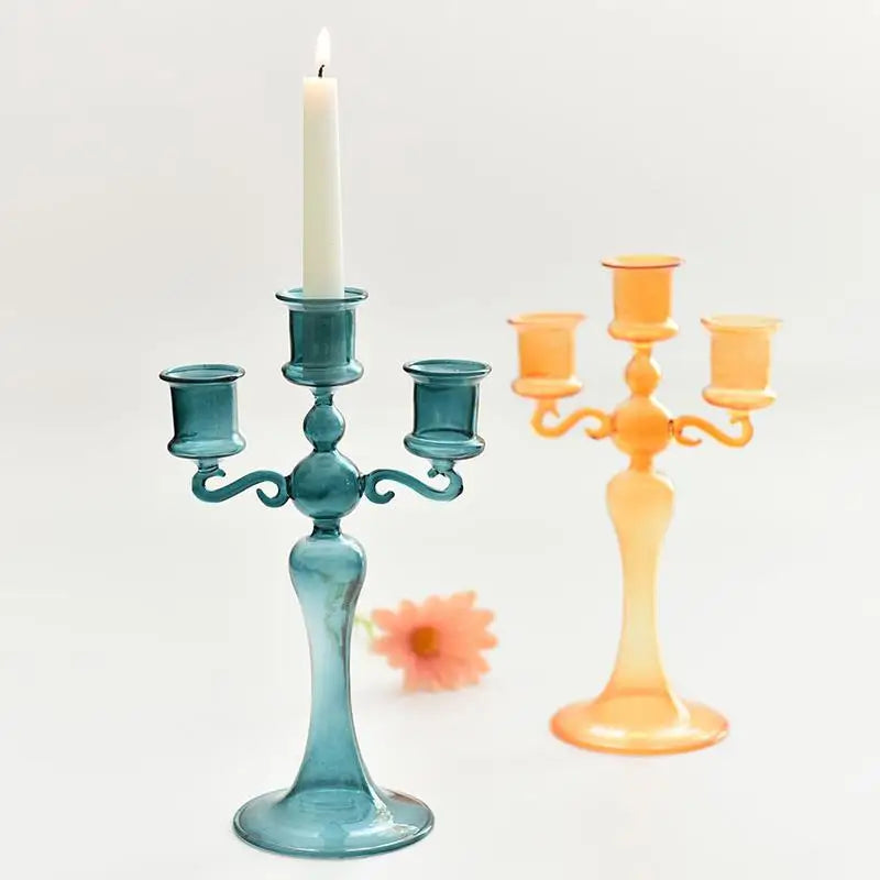 bougeoirs décoratifs en verre pour mariage et décoration intérieure - vue 3 sur 9