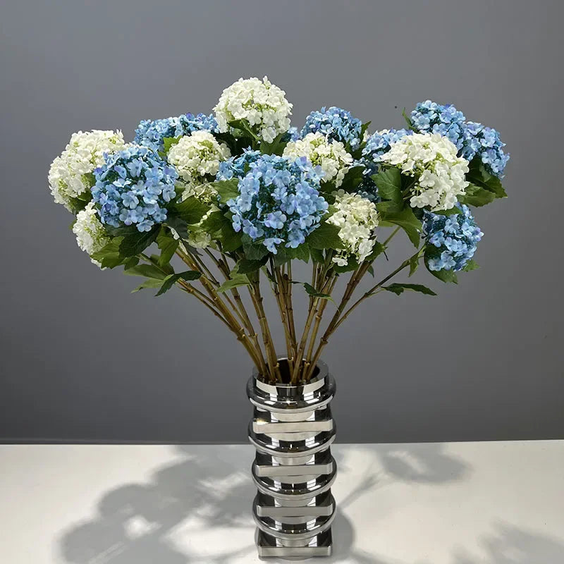 boule de neige florale en soie décoration mariage fausses fleurs hortensia - vue 6 sur 13