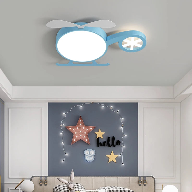lampe led créative pour chambre d'enfant motif avion et nuages - vue 7 sur 11