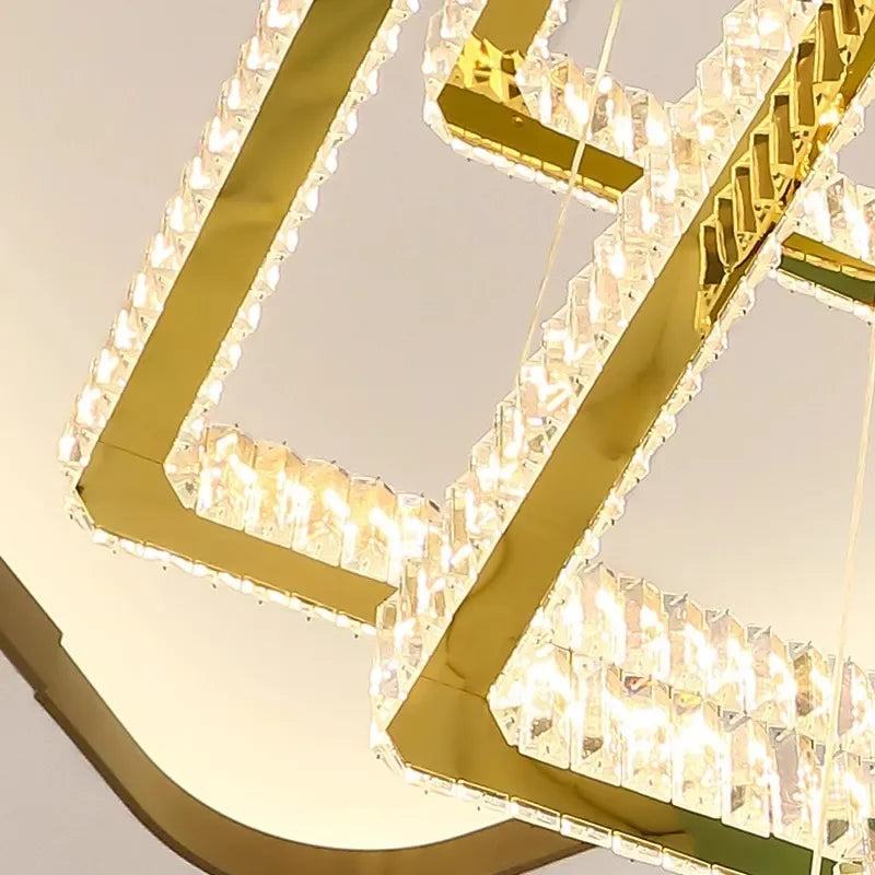 2024 New Modern Home Decoration Crystal Chandelier, Stair Pendant Lamp, Living Room Pendant Lights, Interior Lighting - vue 7 sur 8