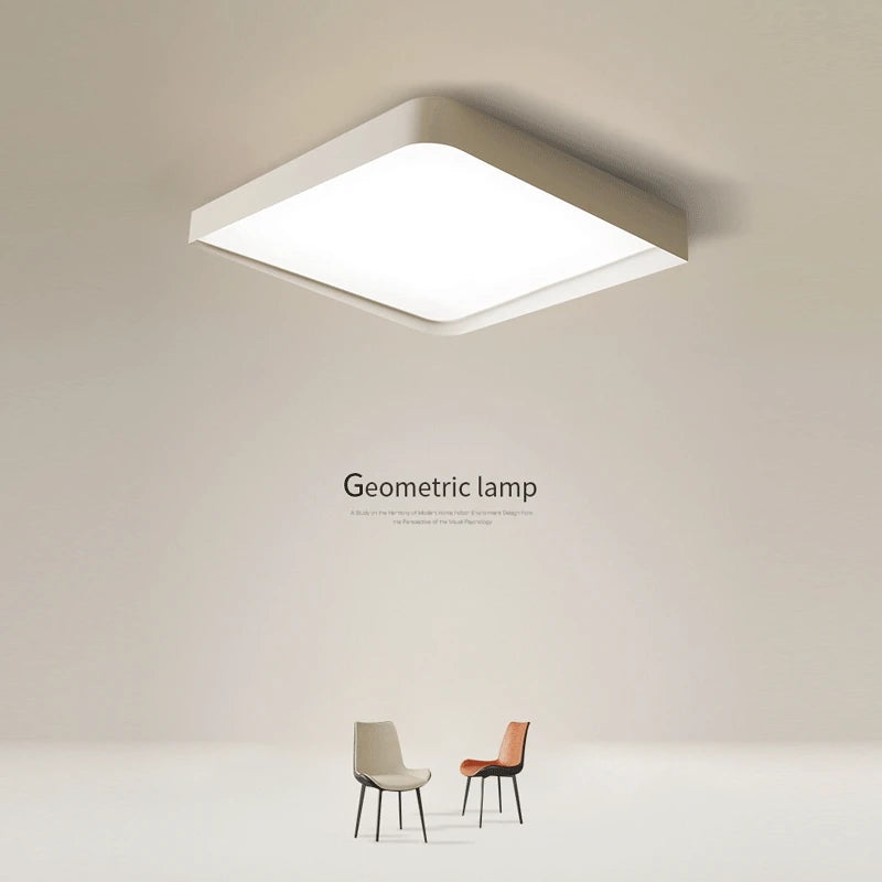 Modern minimalist nordic geometric LED ceiling light - vue 6 sur 11