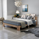 EU STOCK Wooden bed Double bed, headboard, slatted grille -200 x 140cm solid wood FSC Solid wood double bed