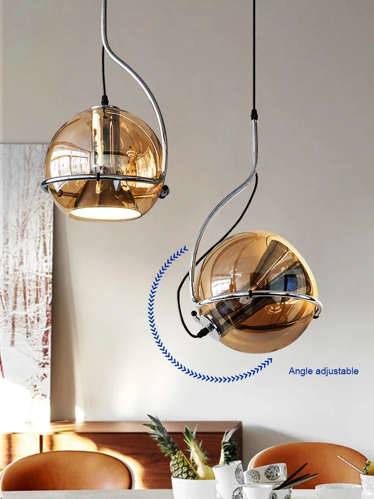 suspension nordique en verre pour intérieur moderne - vue 5 sur 7