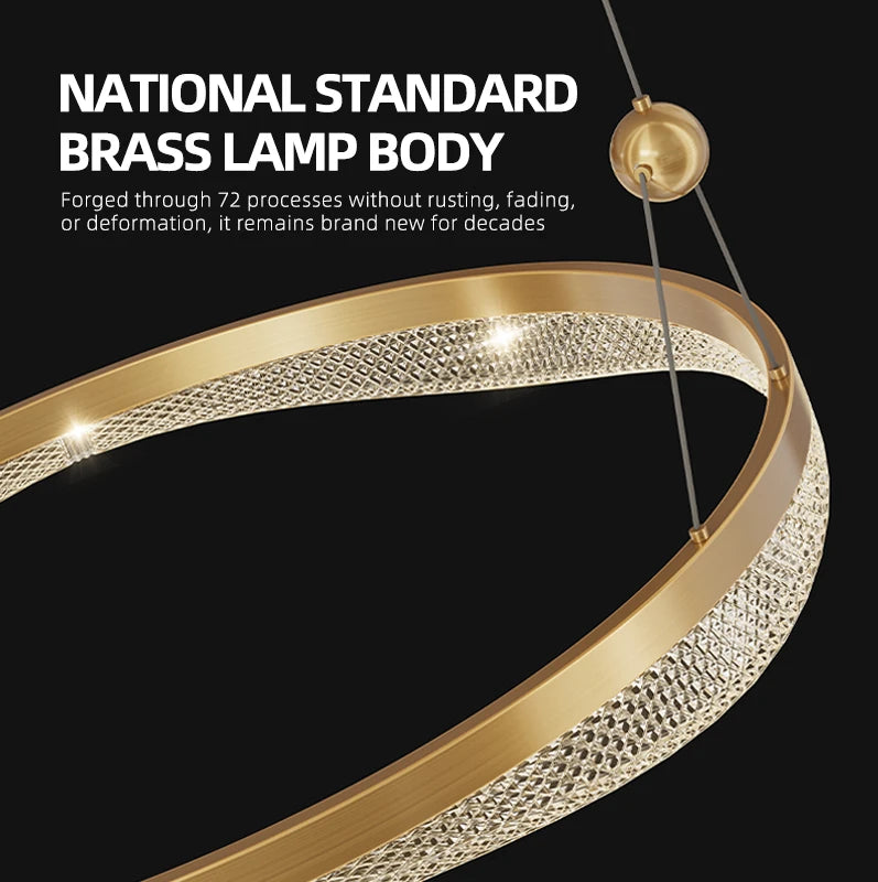 lustre moderne à led pour décoration intérieure élégante et contemporaine - vue 5 sur 16