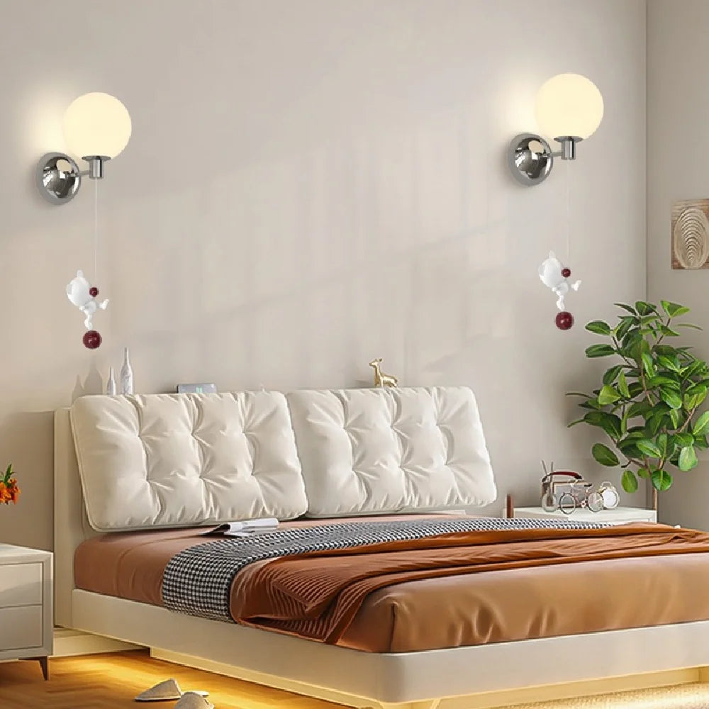 applique murale ours et lune en métal pour décoration intérieure - vue 4 sur 9
