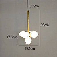 Minimalist glass egg-shaped chandelier for modern lighting