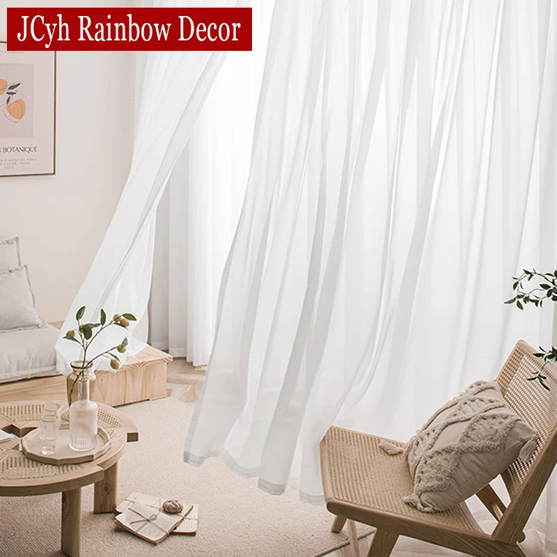 Voilage moderne translucide pour salon chambre balcon - vue 3 sur 7