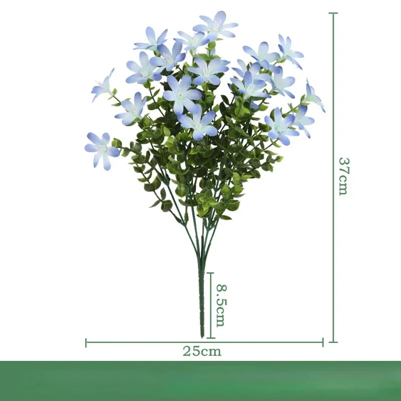 lot de 3 bouquets d eucalyptus artificiels en soie décoration intérieure - vue 16 sur 24