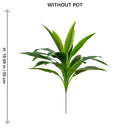 Set of 3 artificial dracaena plants for realistic decoration