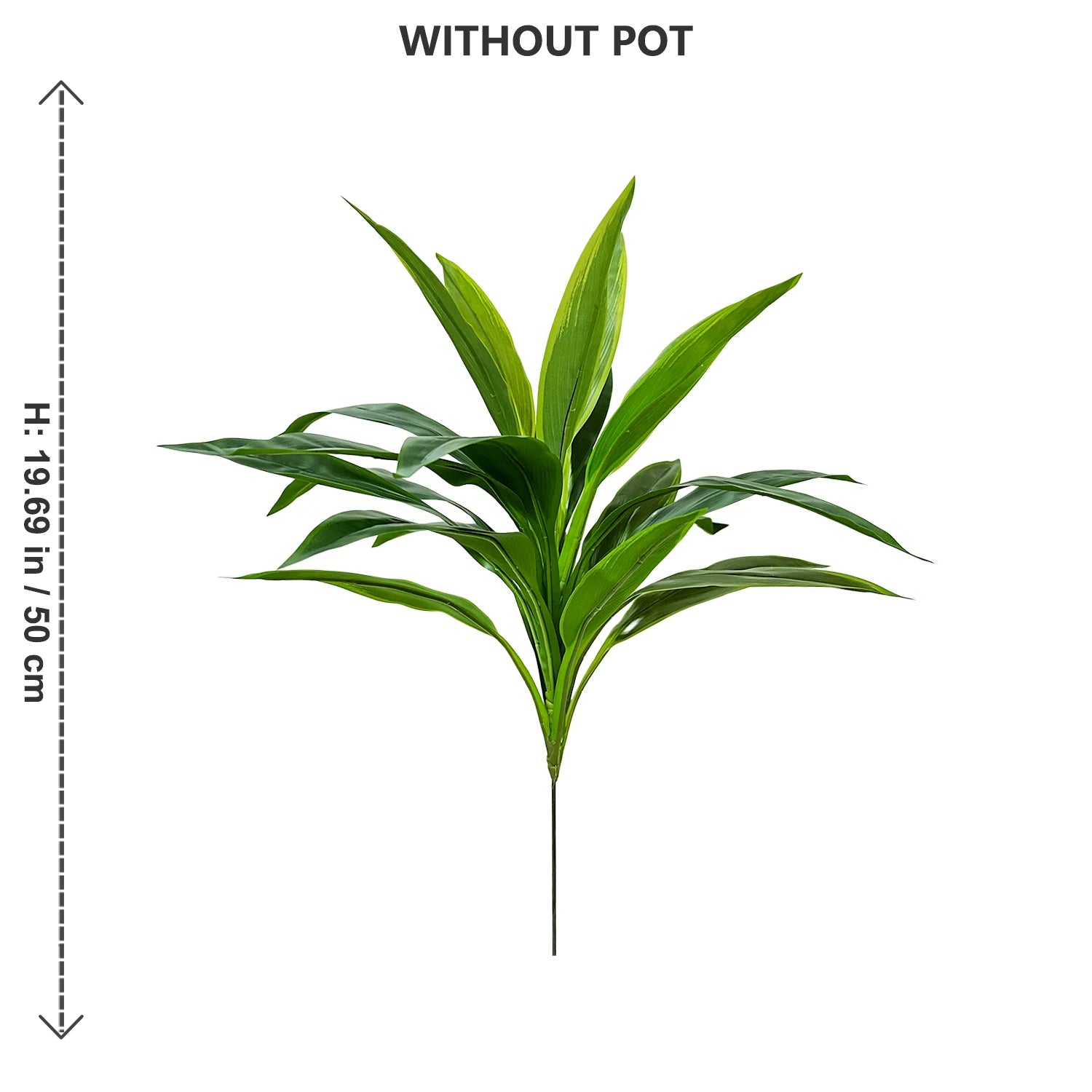Set of 3 artificial dracaena plants for realistic decoration - vue 20 sur 20