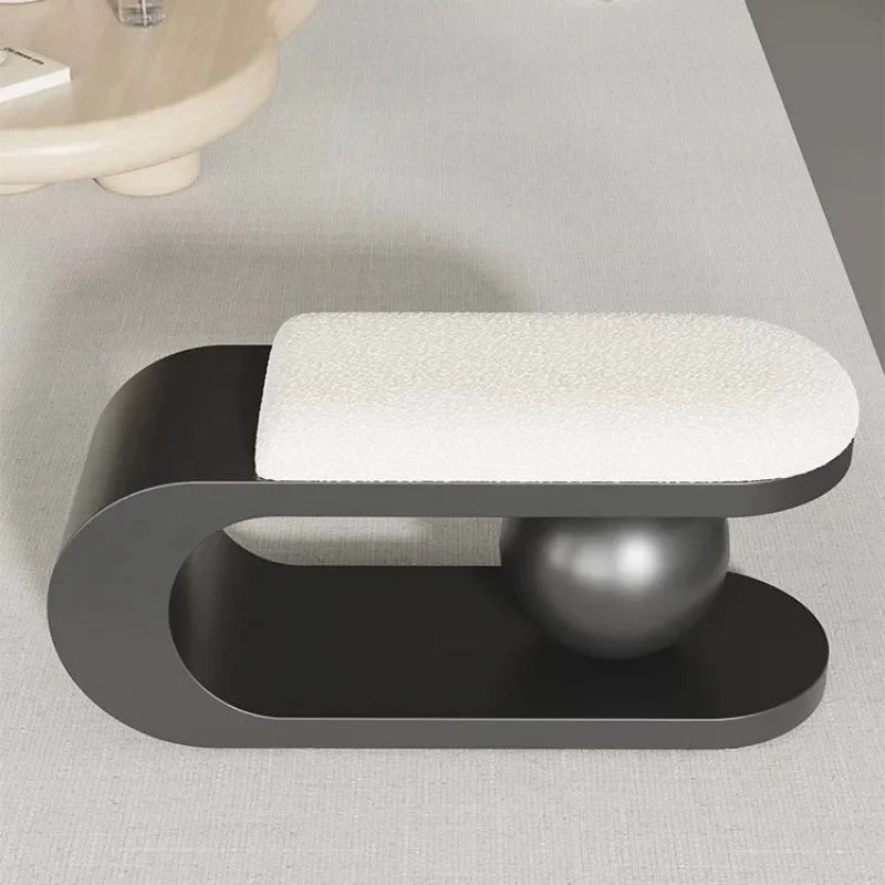 Nordic Light Luxury Home Furnishings, Shoe Changing Doors, Living Room Sofa, Bar shoe Stool,Creative Low Stool,Simple shoe Stool - vue 3 sur 7