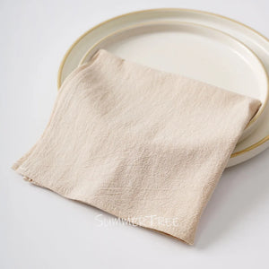 Set of 10 washed cotton table napkins