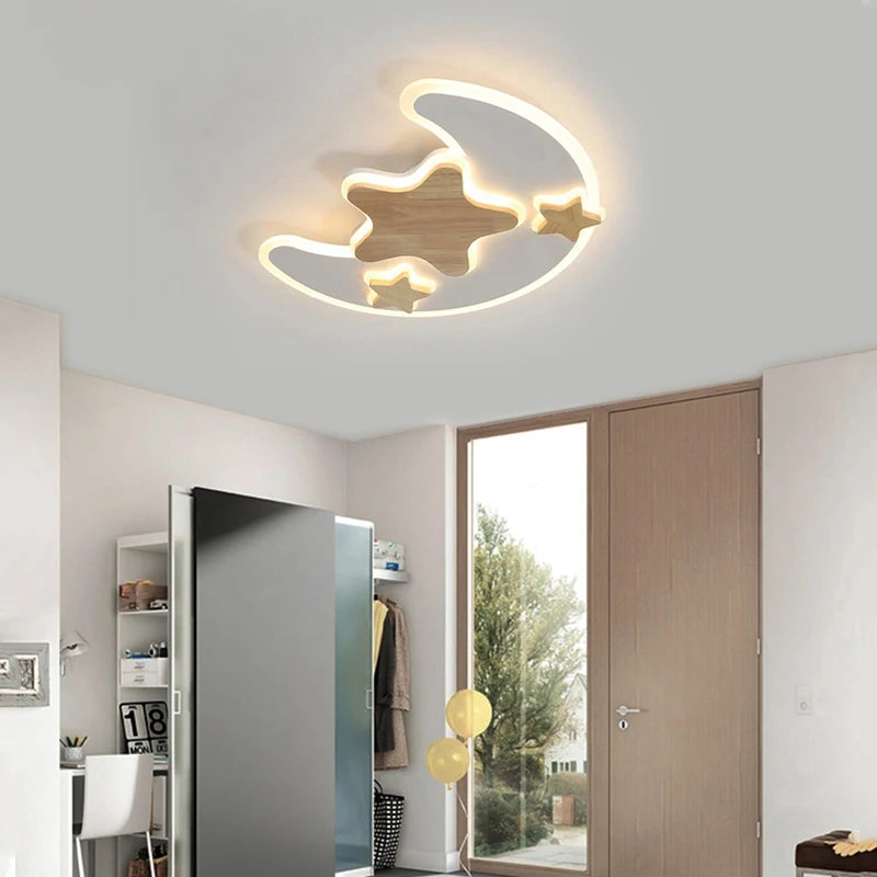plafonnier led enfantin décoration étoile lune luminosité réglable - vue 7 sur 10