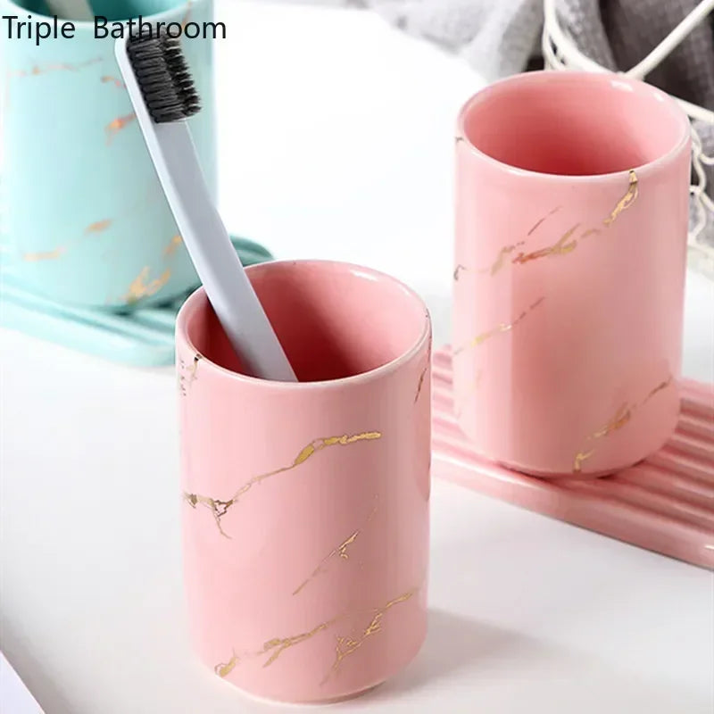 tasse en céramique pour couple porte-brosse à dents et rangement - vue 3 sur 22