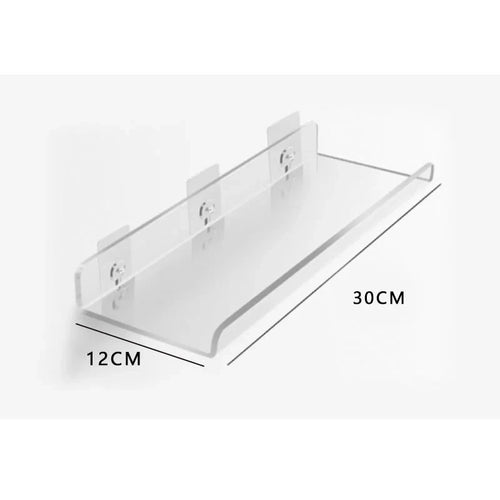 Acrylic Shelf for Wall Storage,Floating Bookshelves,Display Shelf Organizer for Bathroom,Bedroom,Living Room,Kitchen,Room Decor - vue 32 sur 47