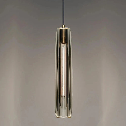 suspension en cristal de luxe design long