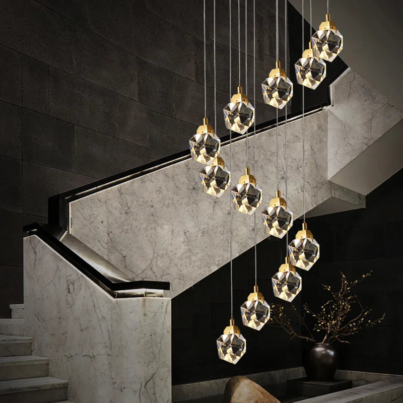 lustre en cristal moderne winfordo pour hall d'exposition