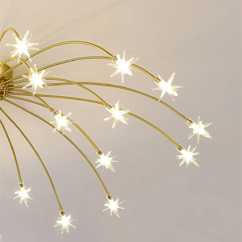Modern minimalist nordic chandelier creative LED lighting - vue 6 sur 14