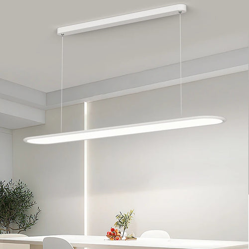 Modern minimalist decorative LED rounded rectangular chandelier - vue 2 sur 14