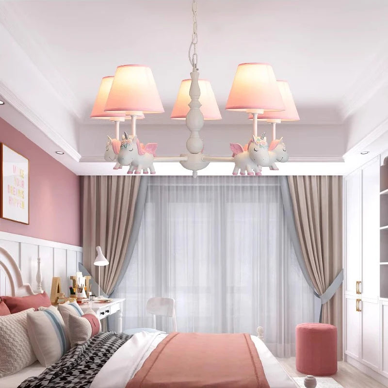 lustre enfant LED rotatif style nordique romantique et chaleureux - vue 4 sur 24