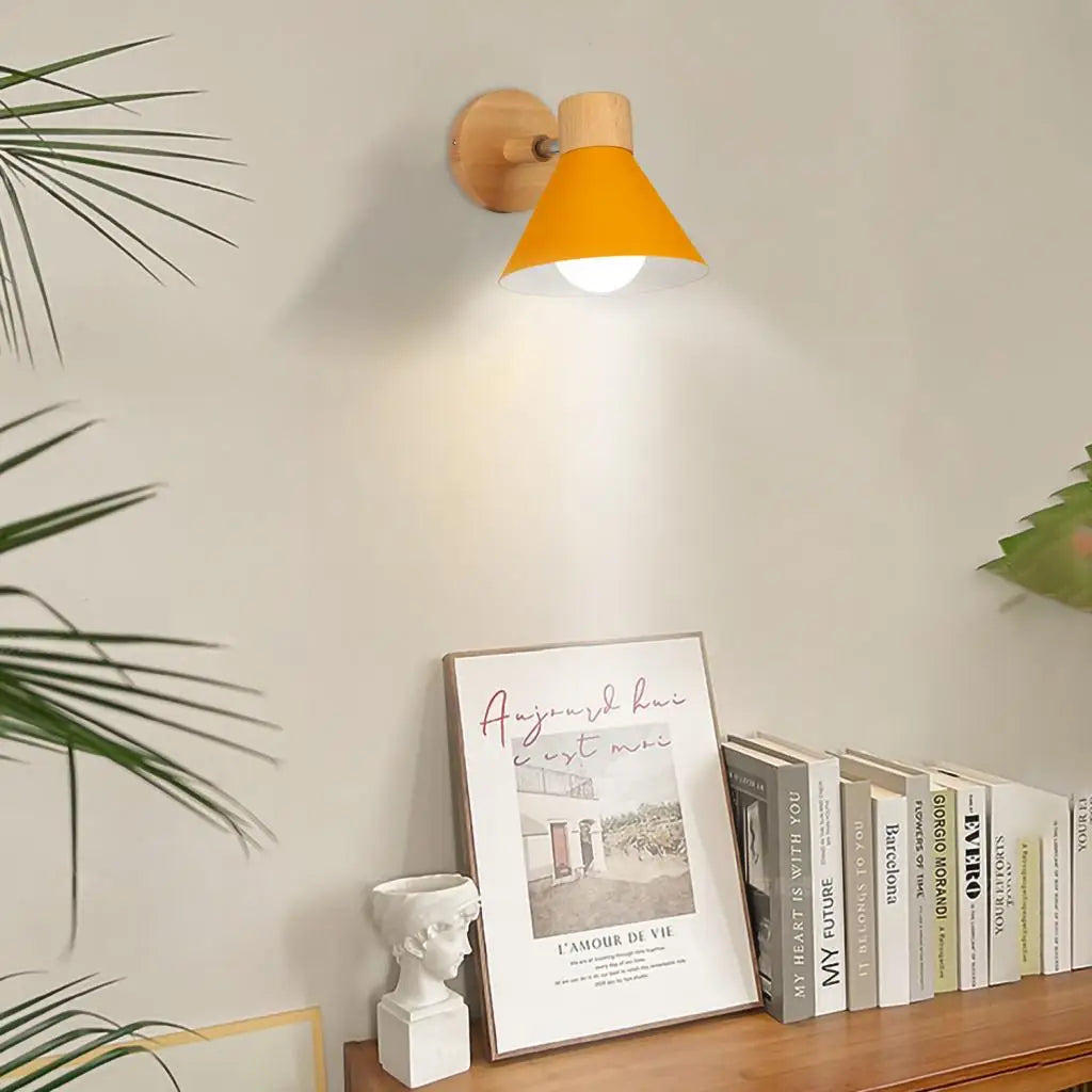 applique murale led nordique bois moderne décor maison - vue 4 sur 23
